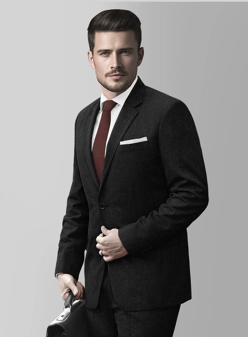 Huddersfield Stretch Charcoal Wool Suit