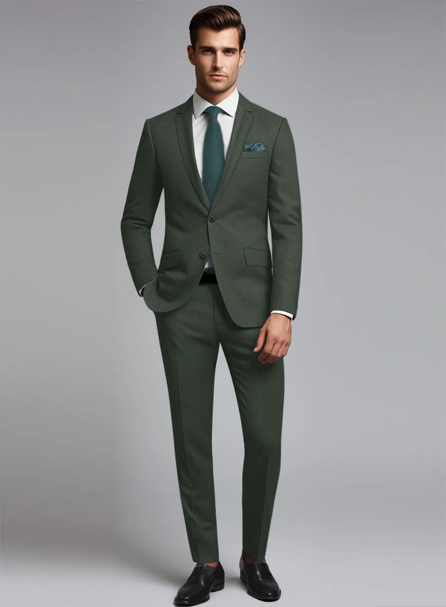 Marco Stretch Military Green Wool Suit