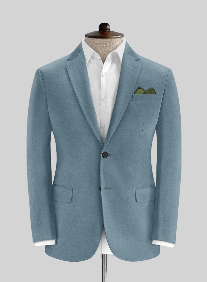 Nord Blue Feather Cotton Canvas Stretch Suit