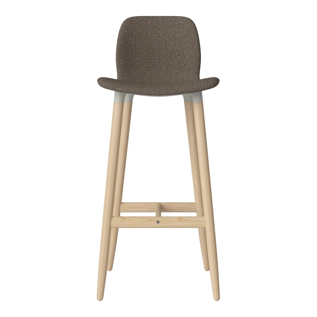 Seed Bar Chair - Upholstered - Oiled Oak Base, White Pigmented