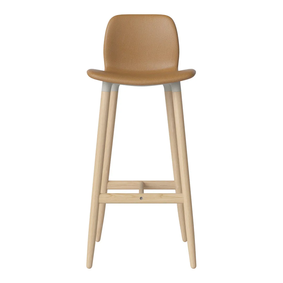 Seed Bar Chair - Upholstered - Oiled Oak Base, White Pigmented