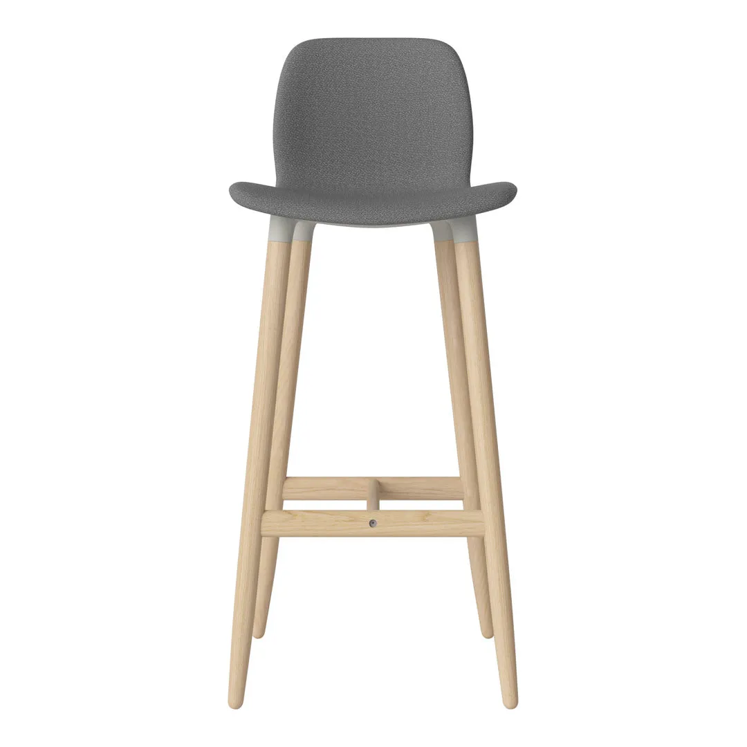 Seed Bar Chair - Upholstered - Oiled Oak Base, White Pigmented
