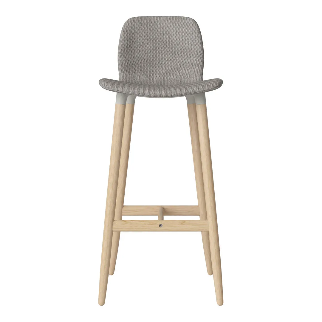 Seed Bar Chair - Upholstered - Oiled Oak Base, White Pigmented