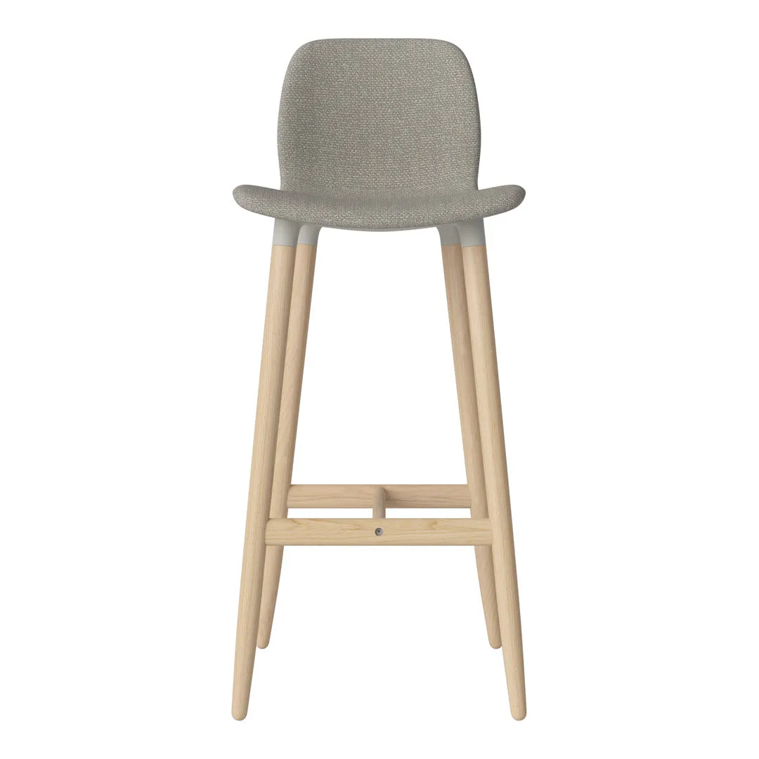 Seed Bar Chair - Upholstered - Oiled Oak Base, White Pigmented